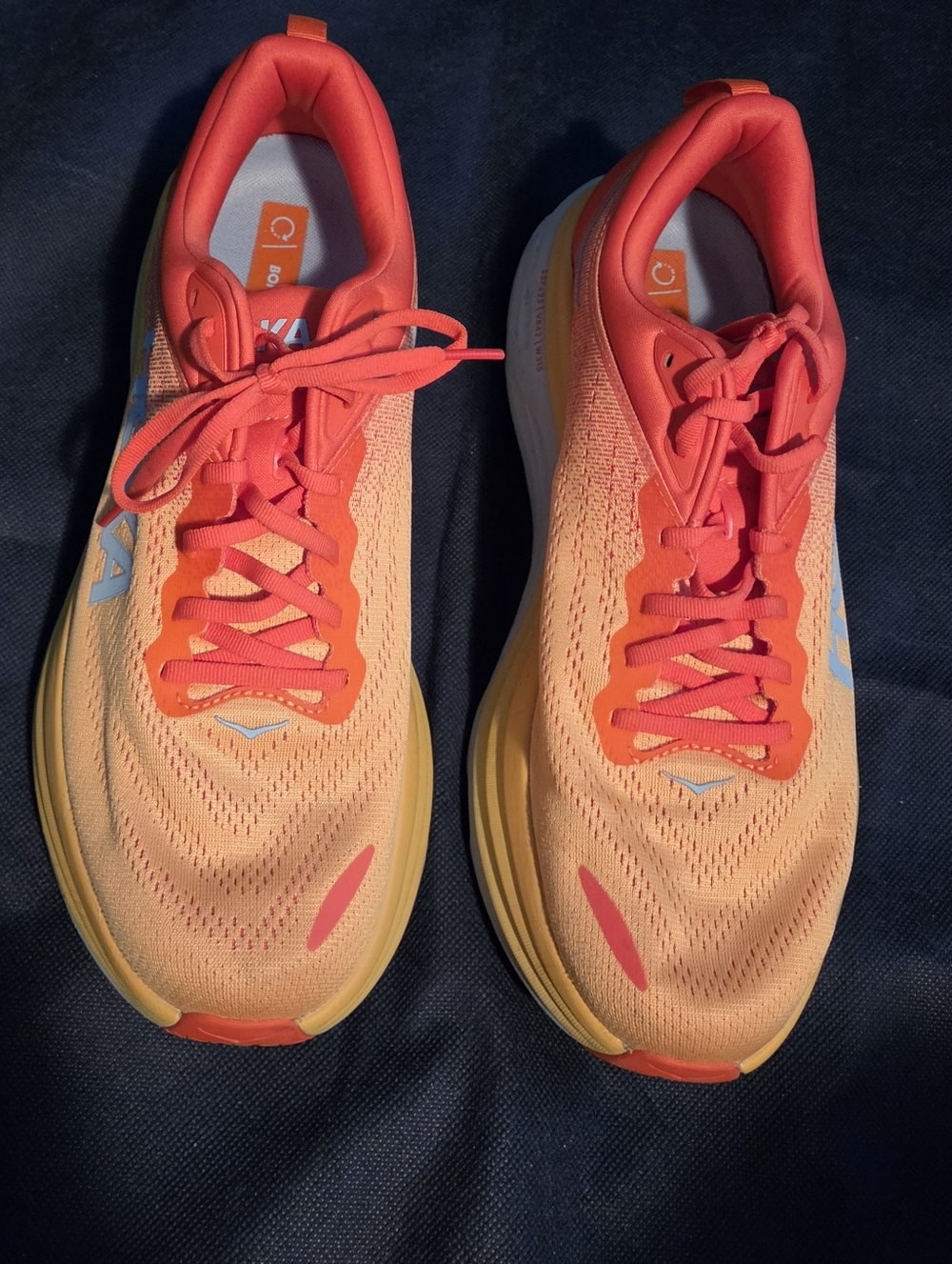 Hoka One One Bondi 8 Puffin's Bill Amber Yellow 11.5 D